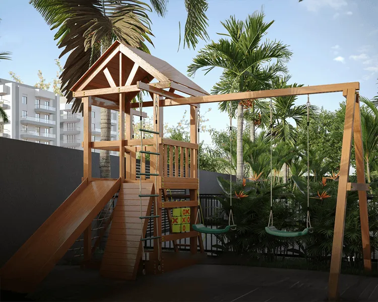 Mais Garden: Playground and pet area